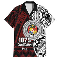 Personalised Tonga Constitution Day 1875 Family Matching Long Sleeve Bodycon Dress and Hawaiian Shirt Polynesian Tribal Tattoo
