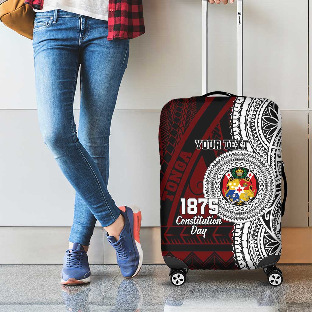Personalised Tonga Constitution Day 1875 Luggage Cover Polynesian Tribal Tattoo LT9 - Polynesian Pride