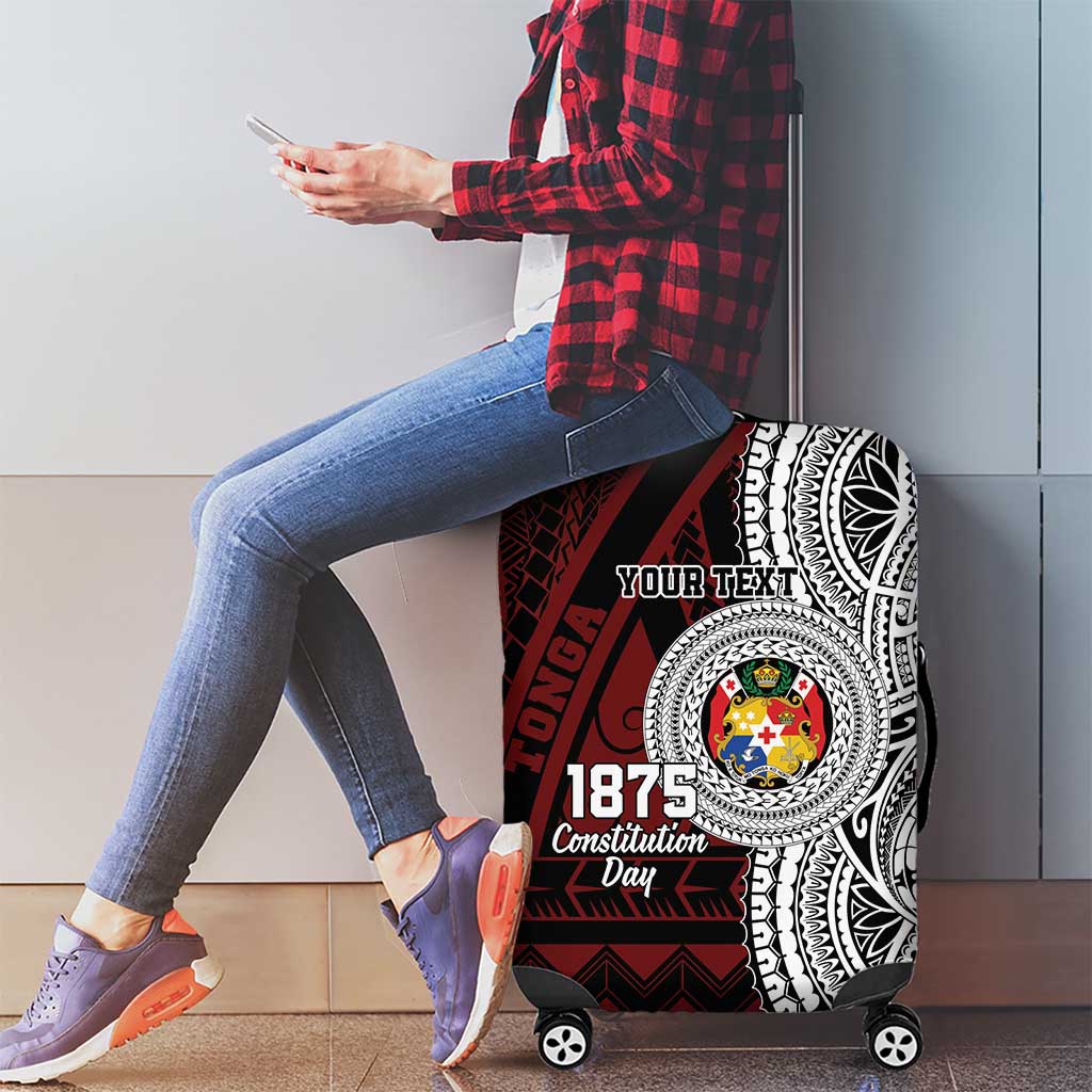 Personalised Tonga Constitution Day 1875 Luggage Cover Polynesian Tribal Tattoo LT9 - Polynesian Pride