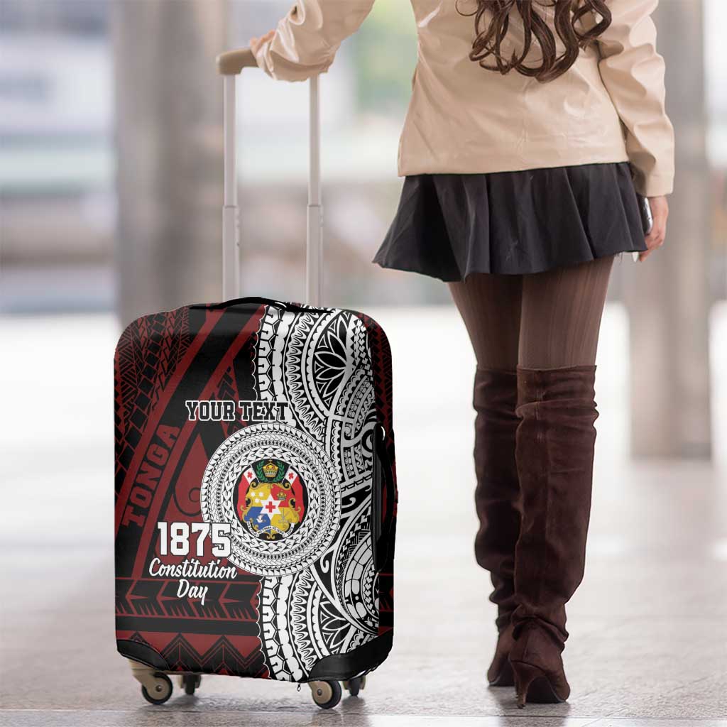 Personalised Tonga Constitution Day 1875 Luggage Cover Polynesian Tribal Tattoo LT9 - Polynesian Pride