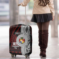 Personalised Tonga Constitution Day 1875 Luggage Cover Polynesian Tribal Tattoo LT9 - Polynesian Pride