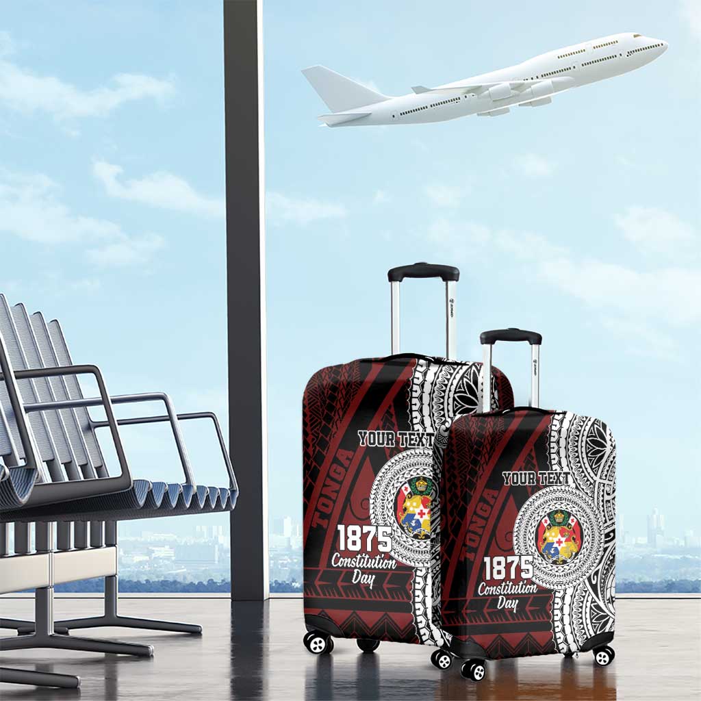 Personalised Tonga Constitution Day 1875 Luggage Cover Polynesian Tribal Tattoo LT9 - Polynesian Pride