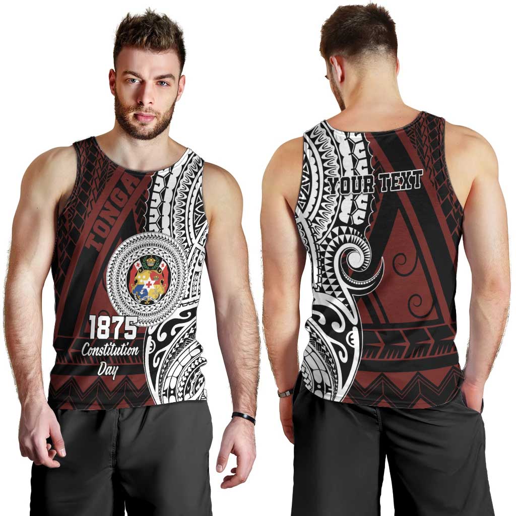 Personalised Tonga Constitution Day 1875 Men Tank Top Polynesian Tribal Tattoo