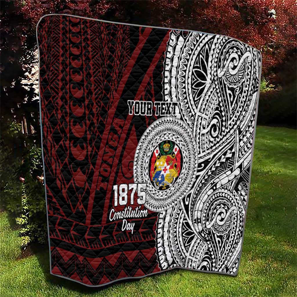 Personalised Tonga Constitution Day 1875 Quilt Polynesian Tribal Tattoo