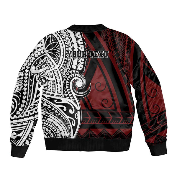 Tonga Polynesian Personalised Bomber Jacket - Legend of Tonga (Red)