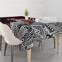 Personalised Tonga Constitution Day 1875 Tablecloth Polynesian Tribal Tattoo
