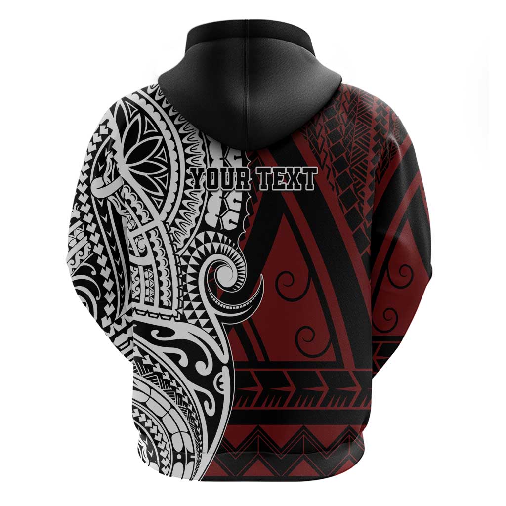 Personalised Tonga Constitution Day 1875 Zip Hoodie Polynesian Tribal Tattoo LT9 - Polynesian Pride