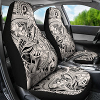 Polynesia Car Seat Cover Tribal Polynesian Spirit With Beige Pacific Flowers LT9 - Polynesian Pride