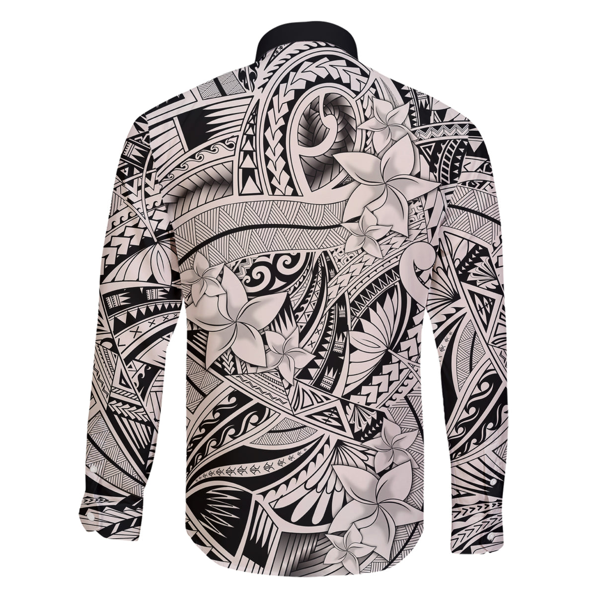 Polynesia Family Matching Short Sleeve Bodycon Dress and Hawaiian Shirt Tribal Polynesian Spirit With Beige Pacific Flowers LT9 - Polynesian Pride