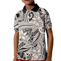 Polynesia Kid Polo Shirt Tribal Polynesian Spirit With Beige Pacific Flowers LT9 Kid Beige - Polynesian Pride