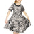 Polynesia Kid Short Sleeve Dress Tribal Polynesian Spirit With Beige Pacific Flowers LT9 - Polynesian Pride