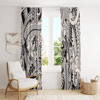 Polynesia Window Curtain Tribal Polynesian Spirit With Beige Pacific Flowers LT9 - Polynesian Pride