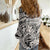 Polynesia Women Casual Shirt Tribal Polynesian Spirit With Beige Pacific Flowers LT9 - Polynesian Pride