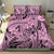 Polynesia Bedding Set Tribal Polynesian Spirit With Pink Pacific Flowers LT9 - Polynesian Pride