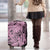 Polynesia Luggage Cover Tribal Polynesian Spirit With Pink Pacific Flowers LT9 - Polynesian Pride
