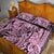 Polynesia Quilt Bed Set Tribal Polynesian Spirit With Pink Pacific Flowers LT9 - Polynesian Pride