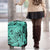 Polynesia Luggage Cover Tribal Polynesian Spirit With Teal Pacific Flowers LT9 - Polynesian Pride