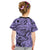 Polynesia Kid T Shirt Tribal Polynesian Spirit With Violet Pacific Flowers LT9 - Polynesian Pride