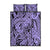 Polynesia Quilt Bed Set Tribal Polynesian Spirit With Violet Pacific Flowers LT9 Violet - Polynesian Pride