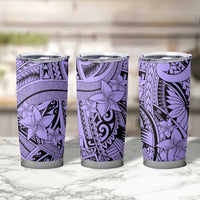 Violet Pacific Flowers Tribal Polynesian Spirit Tumbler Cup