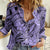 Polynesia Women Casual Shirt Tribal Polynesian Spirit With Violet Pacific Flowers LT9 Female Violet - Polynesian Pride