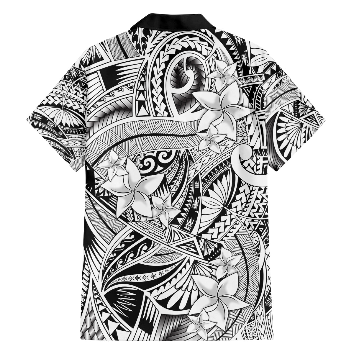 Polynesia Family Matching Long Sleeve Bodycon Dress and Hawaiian Shirt Tribal Polynesian Spirit With White Pacific Flowers LT9 - Polynesian Pride