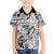 Polynesia Kid Hawaiian Shirt Tribal Polynesian Spirit With White Pacific Flowers LT9 Kid White - Polynesian Pride