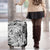 Polynesia Luggage Cover Tribal Polynesian Spirit With White Pacific Flowers LT9 - Polynesian Pride