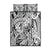 Polynesia Quilt Bed Set Tribal Polynesian Spirit With White Pacific Flowers LT9 White - Polynesian Pride