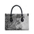 Polynesia Leather Bag Hibiscus Hawaiian Tribal Tattoo Retro Gray - Polynesian Pride