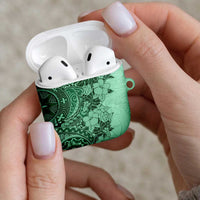 Polynesia AirPods Case Hibiscus Hawaiian Tribal Tattoo Retro Green - Polynesian Pride
