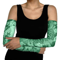 Polynesia Arm Sleeves Hibiscus Hawaiian Tribal Tattoo Retro Green - Polynesian Pride
