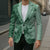 Polynesia Blazer Hibiscus Hawaiian Tribal Tattoo Retro Green - Polynesian Pride