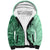 Polynesia Sherpa Hoodie Hibiscus and Hawaiian Tribal Tattoo Retro Style Green Color LT9 Unisex Green - Polynesian Pride