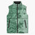 Polynesia Sleeveless Puffer Jacket Hibiscus Hawaiian Tribal Tattoo Retro Green - Polynesian Pride