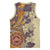 Polynesia Basketball Jersey Hibiscus Hawaiian Tribal Tattoo Retro Tan - Polynesian Pride