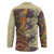 Polynesia Hockey Jersey Hibiscus Hawaiian Tribal Tattoo Retro Tan - Polynesian Pride