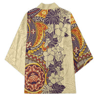Polynesia Kimono Hibiscus Hawaiian Tribal Tattoo Retro Tan - Polynesian Pride