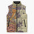 Polynesia Sleeveless Puffer Jacket Hibiscus Hawaiian Tribal Tattoo Retro Tan - Polynesian Pride