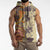 Polynesia Sleeveless Zip Hoodie Hibiscus Hawaiian Tribal Tattoo Retro Tan - Polynesian Pride