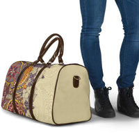 Polynesia Travel Bag Hibiscus Hawaiian Tribal Tattoo Retro Tan - Polynesian Pride