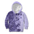 Polynesia Kid Hoodie Hibiscus and Hawaiian Tribal Tattoo Retro Style Violet Color LT9 Hoodie Violet - Polynesian Pride