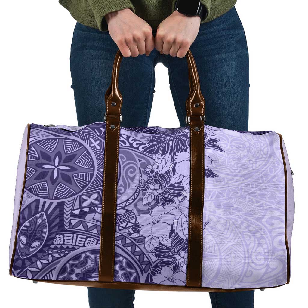 Polynesia Travel Bag Hibiscus Hawaiian Tribal Tattoo Retro Violet LT9 Violet - Polynesian Pride