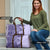 Polynesia Travel Bag Hibiscus Hawaiian Tribal Tattoo Retro Violet - Polynesian Pride
