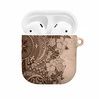 Polynesia AirPods Case Hibiscus Hawaiian Tribal Tattoo Retro Pink Pastel - Polynesian Pride