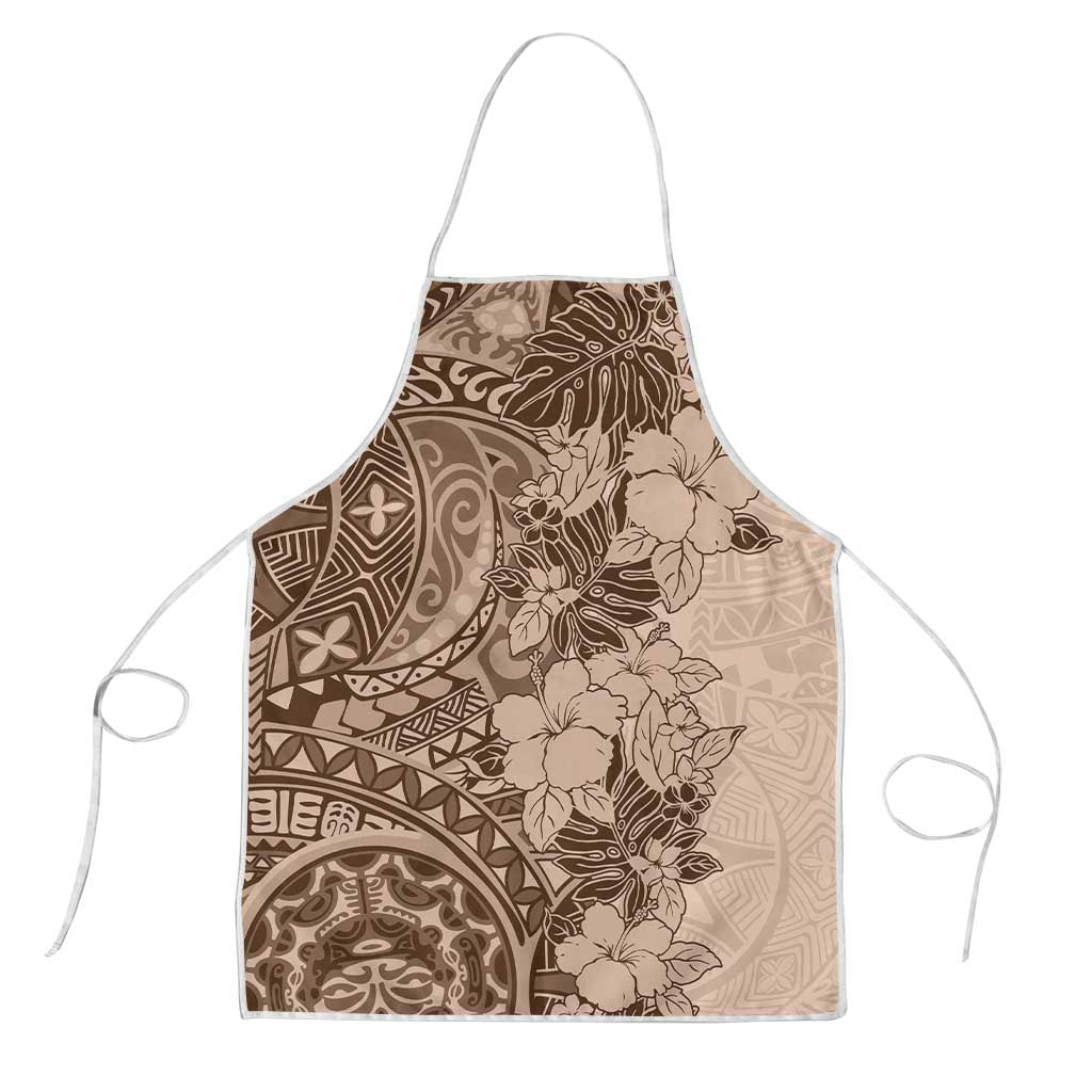 Polynesia Apron Hibiscus Hawaiian Tribal Tattoo Retro Pink Pastel LT9 Pink Pastel - Polynesian Pride