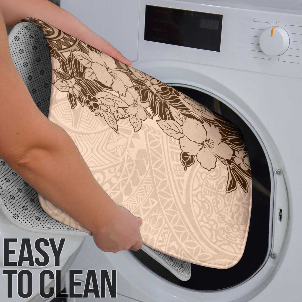 Polynesia Bathroom Set Hibiscus Hawaiian Tribal Tattoo Retro Pink Pastel - Polynesian Pride