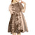 Polynesia Kid Short Sleeve Dress Hibiscus and Hawaiian Tribal Tattoo Retro Style Pink Pastel LT9 - Polynesian Pride