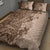 Polynesia Quilt Bed Set Hibiscus and Hawaiian Tribal Tattoo Retro Style Pink Pastel LT9 - Polynesian Pride