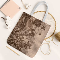 Polynesia Tote Bag Hibiscus Hawaiian Tribal Tattoo Retro Pink Pastel - Polynesian Pride